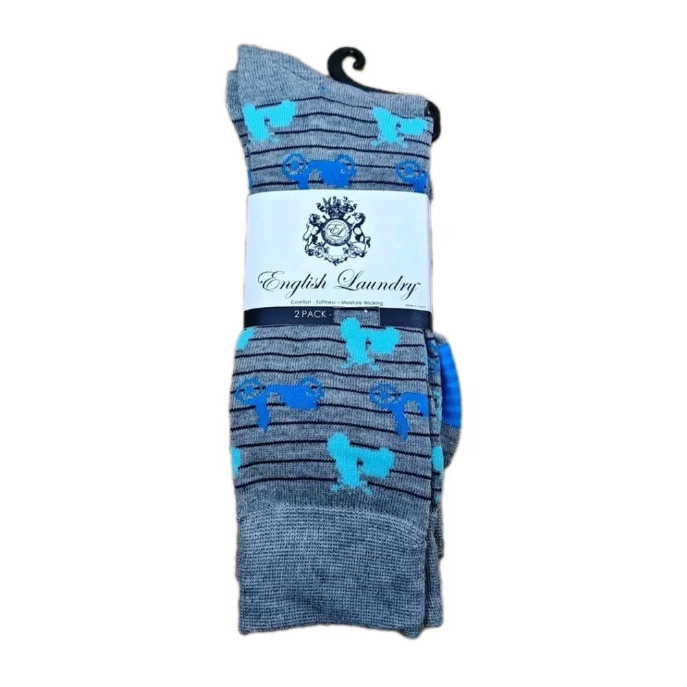 5 Men's Dress Crew Socks Ted Baker English Laundry Penguin Preppy Dad O/S Nwt